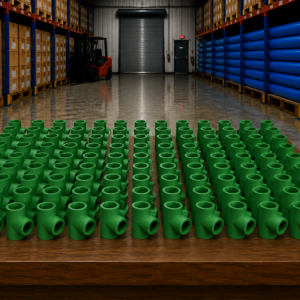 PVC Plumbing Fitting - 45° Elbow (Green)