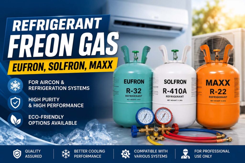 Refrigerant Freon Gas: Eufron, Solfron, and Maxx – Complete Guide for Air Conditioning