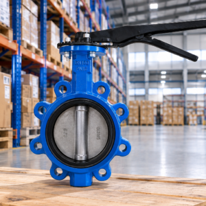 MU – Blue DN100 Industrial Butterfly Valve