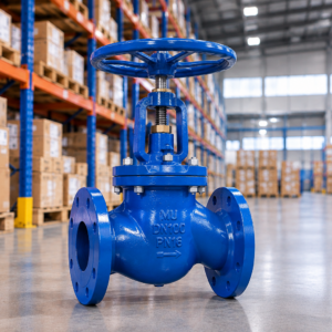 MU – Blue Globe Valve in Industrial